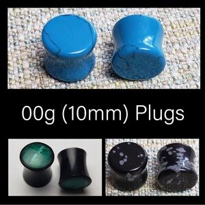 (3) Pairs of 00G (10mm) Double Flare Plugs